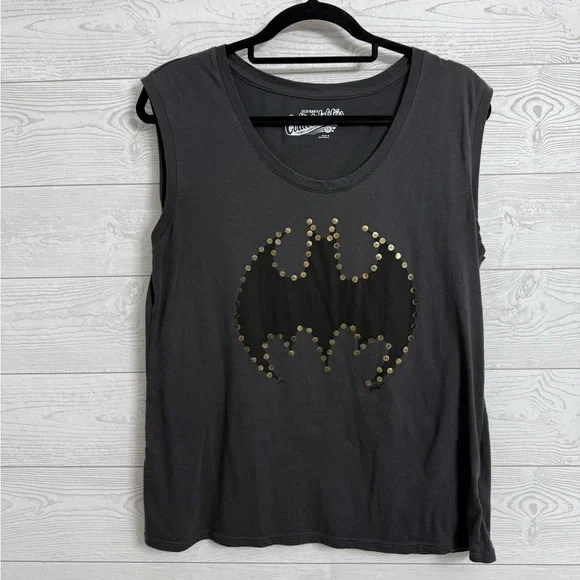 Target Women’s Dark Grey Sleeveless Batman Tee Shirt. Size L - Picture 1 of 4